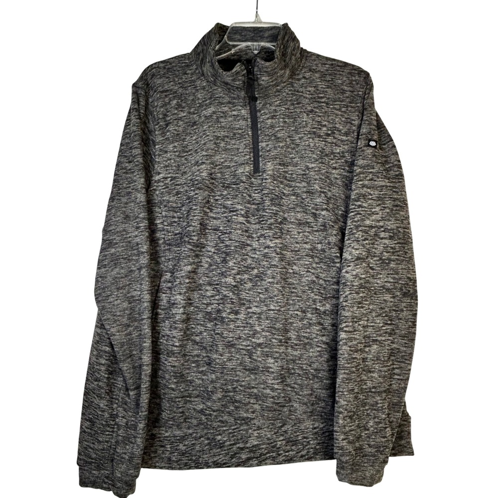 686 Climate Neutral Quarter Zip Fleece Pullover Women's Large Gray Heather Warm